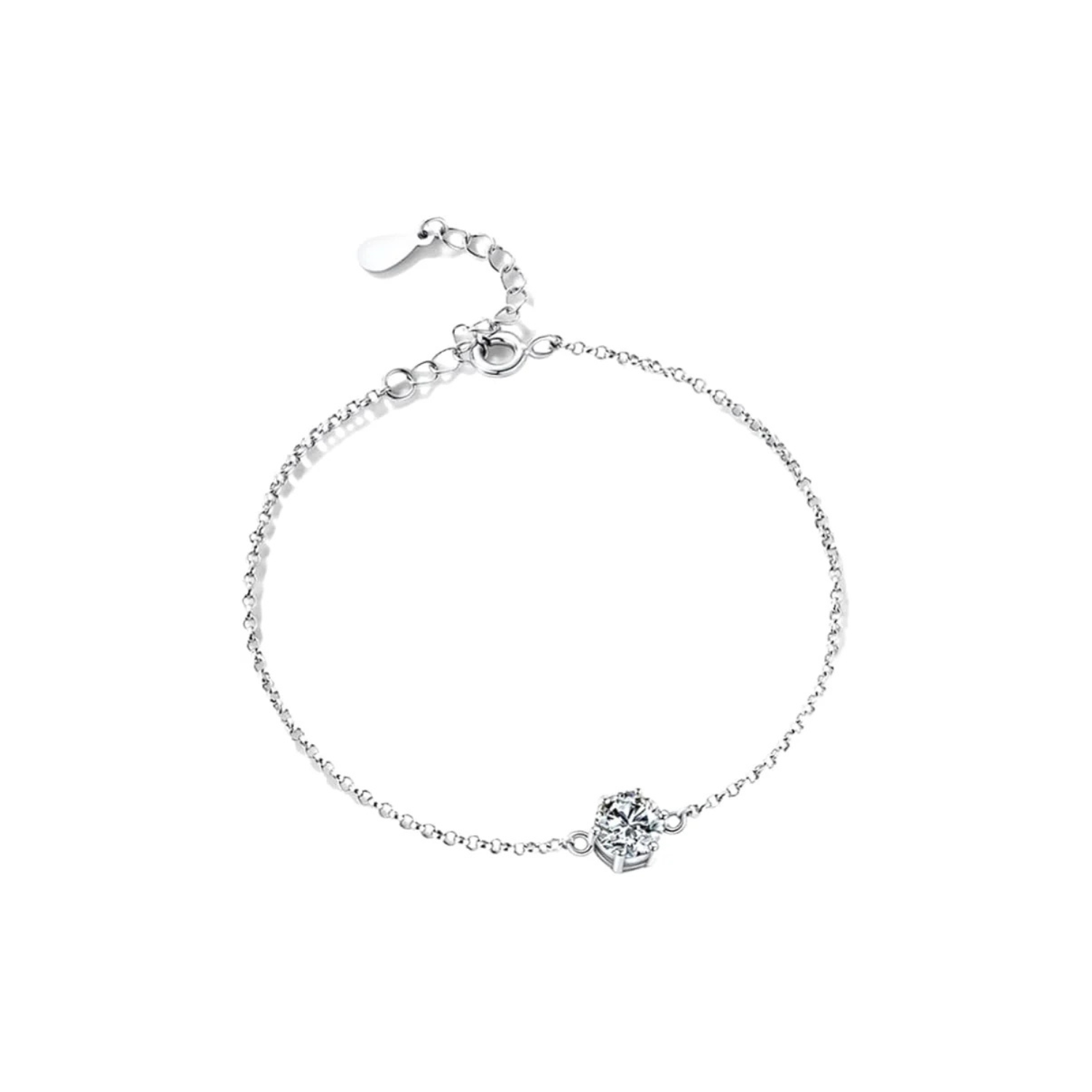 Lumiere Silver Moissanite Bracelet