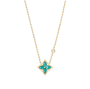 Color Muse Star Necklace - Green