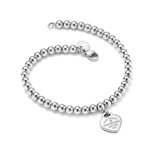 Heart Bead Love Bracelet