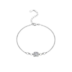 Moissanite Chain Bracelet in Sterling Silver