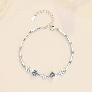 Round Cut Moissanite Gold Bracelet