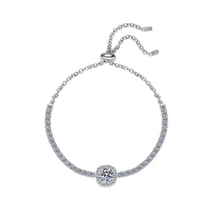 Husky Star Moissanite Silver Bracelet