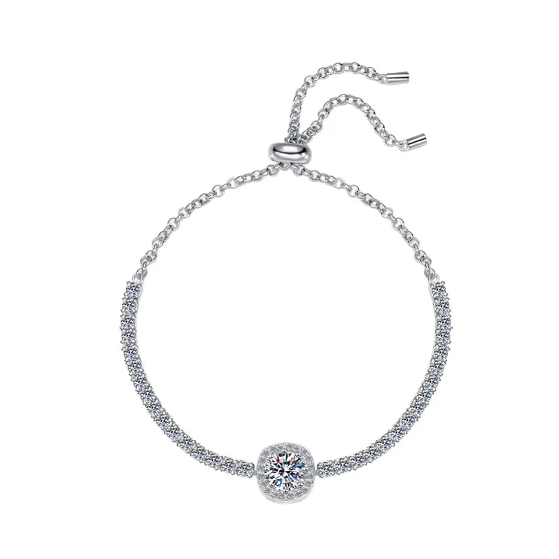 Husky Star Moissanite Silver Bracelet
