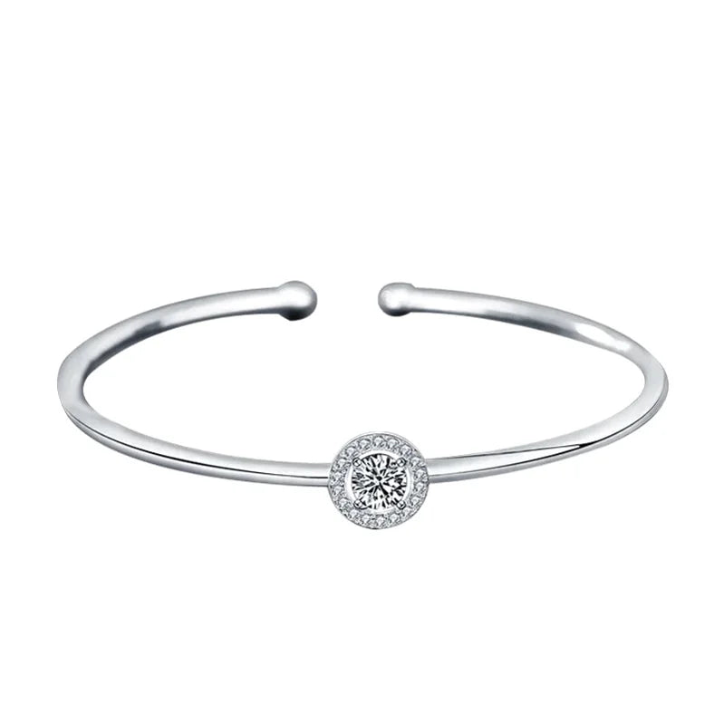 Luxurious Moissanite Silver Bracelet
