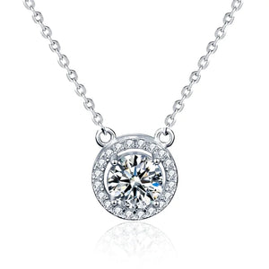Moissanite Sterling Silver Necklace