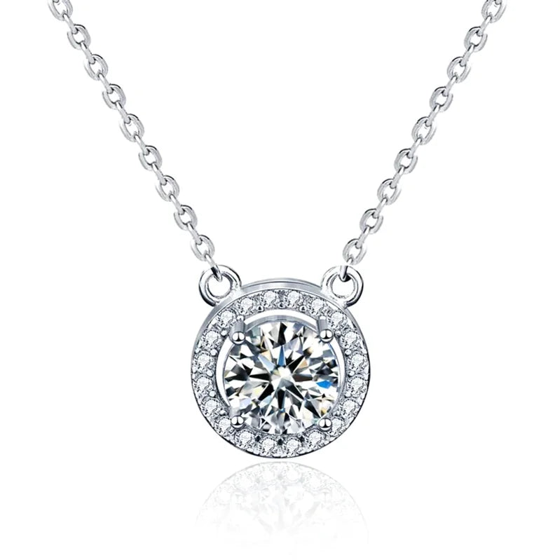 Moissanite Sterling Silver Necklace