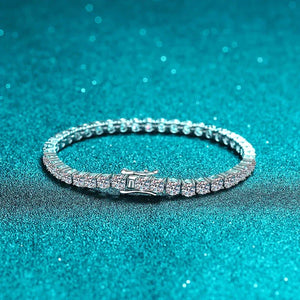 Decoral Moissanite Tennis Silver Bracelet