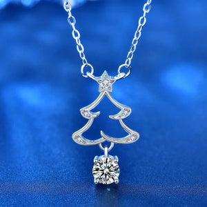 Christmas Tree Moissanite Necklace