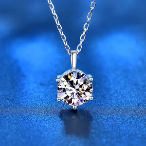Luxury Moissanite Silver Pendant Necklace