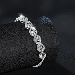 Versatile Moissanite Sterling Silver Bracelet