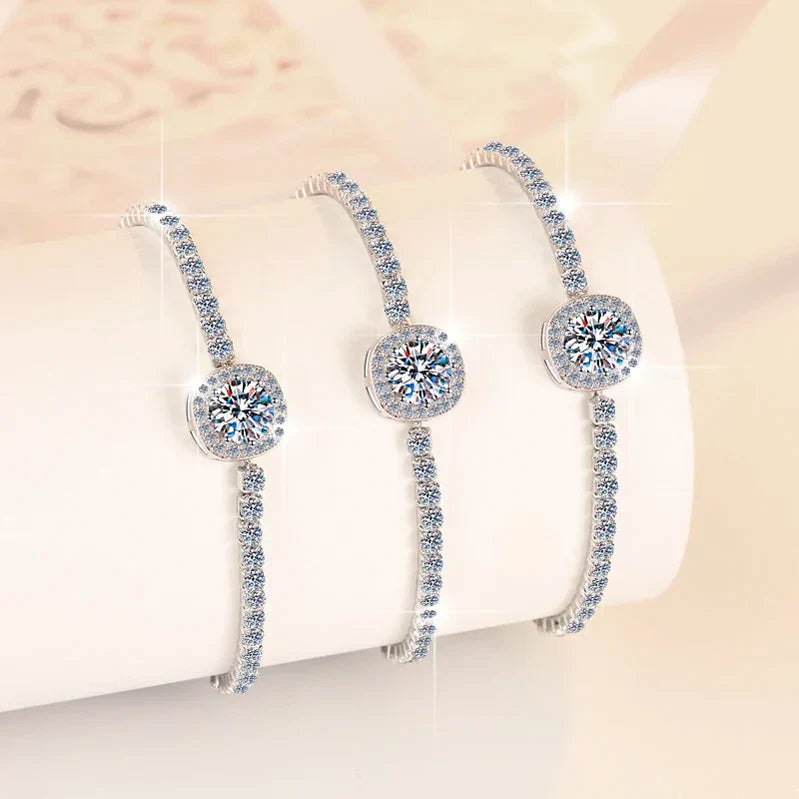 Husky Star Moissanite Silver Bracelet