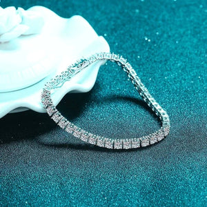 Decoral Moissanite Tennis Silver Bracelet
