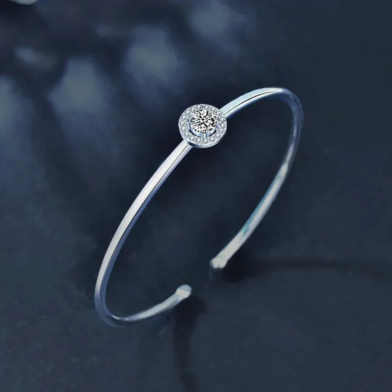 Luxurious Moissanite Silver Bracelet