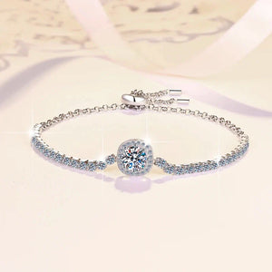 Husky Star Moissanite Silver Bracelet