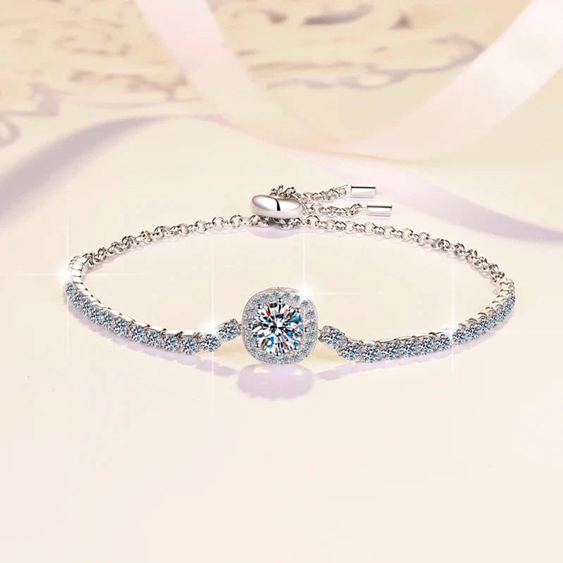 Husky Star Moissanite Silver Bracelet