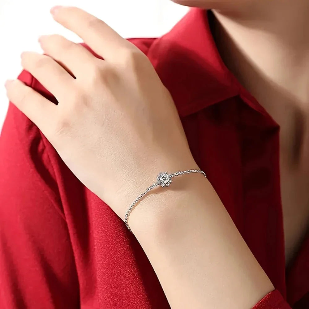 0.5ct Moissanite Adjustable Chain Bracelet