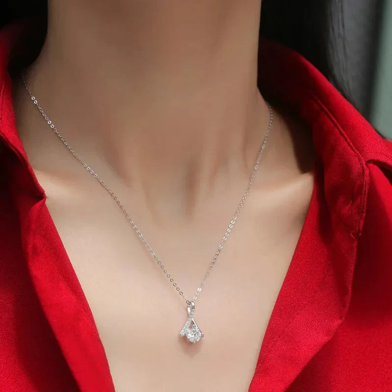 Sterling Silver Moissanite Necklace