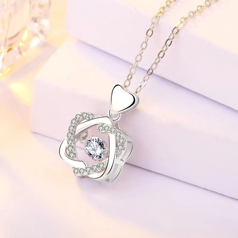 Silver Zirconia Pendant Necklace