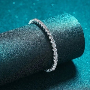 Decoral Moissanite Tennis Silver Bracelet