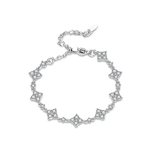 Moissanite Four-Leaf Clover Bracelet