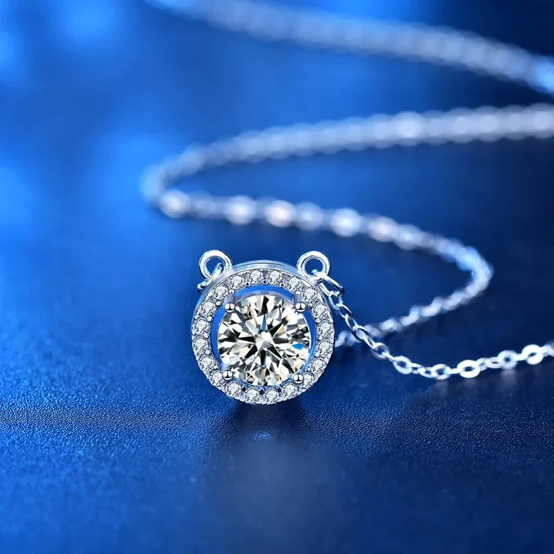 Moissanite Sterling Silver Necklace