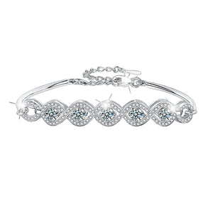 Versatile Moissanite Sterling Silver Bracelet