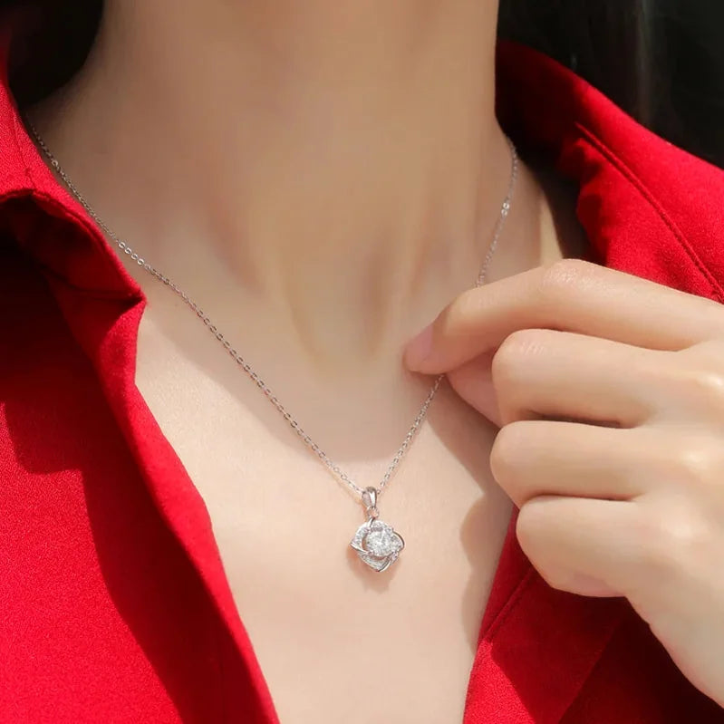 Sterling Silver Moissanite Necklace