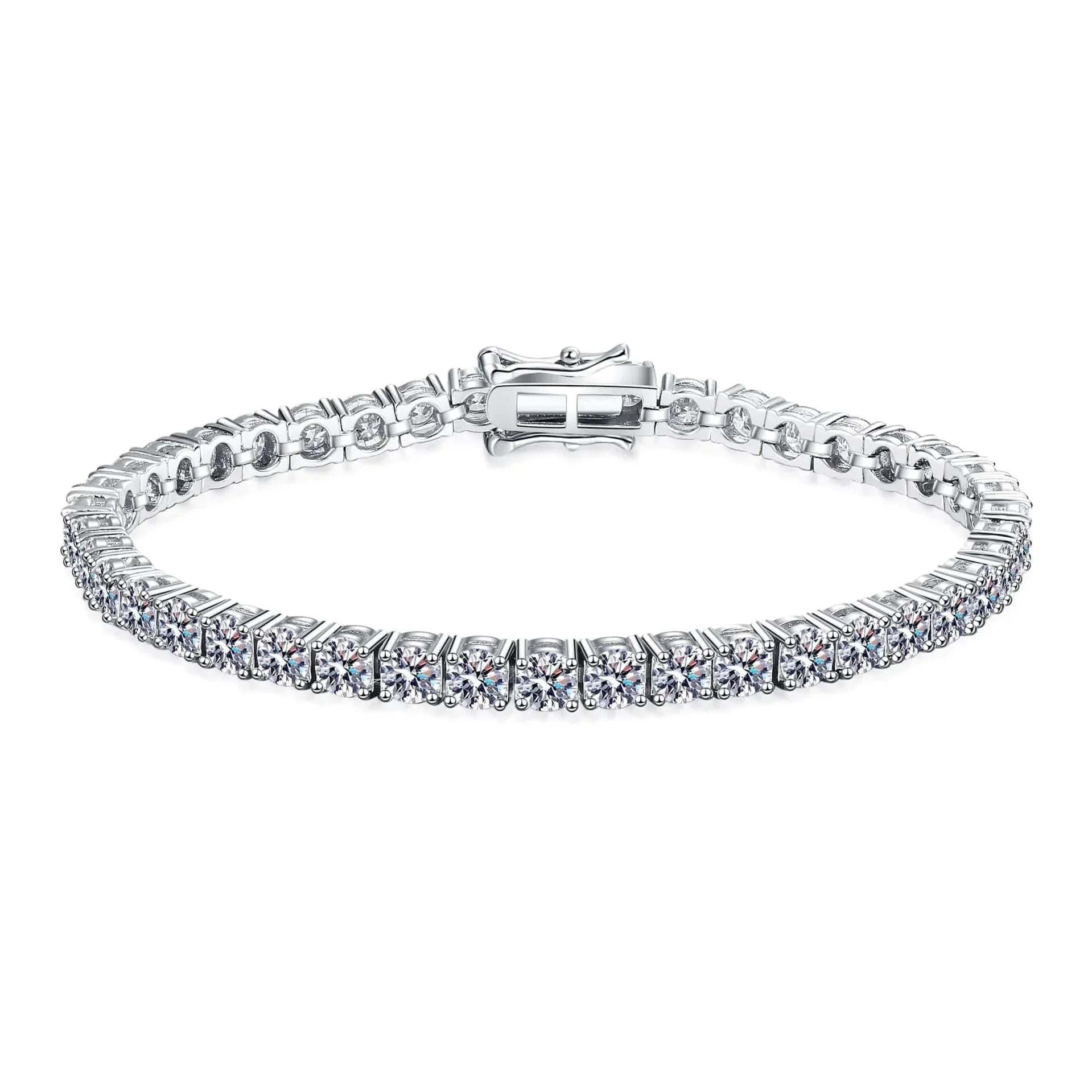 Decoral Moissanite Tennis Silver Bracelet