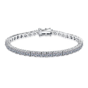 Decoral Moissanite Tennis Silver Bracelet