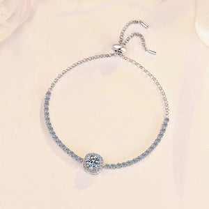 Husky Star Moissanite Silver Bracelet
