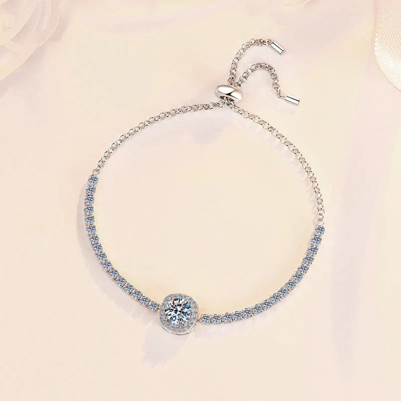 Husky Star Moissanite Silver Bracelet
