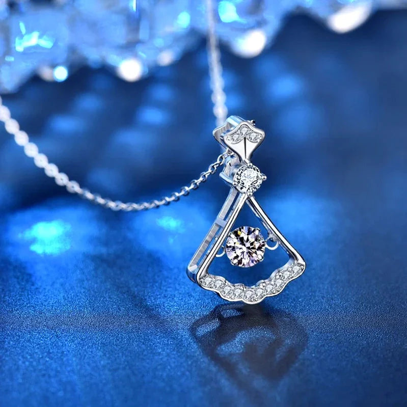 Moissanite Sterling Silver Necklace