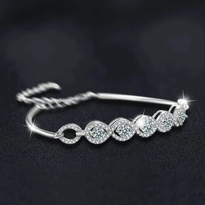Versatile Moissanite Sterling Silver Bracelet