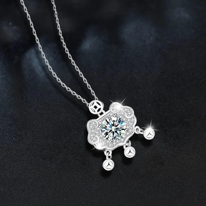 Sterling Silver Moissanite Necklace