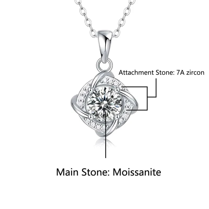 Sterling Silver Moissanite Necklace