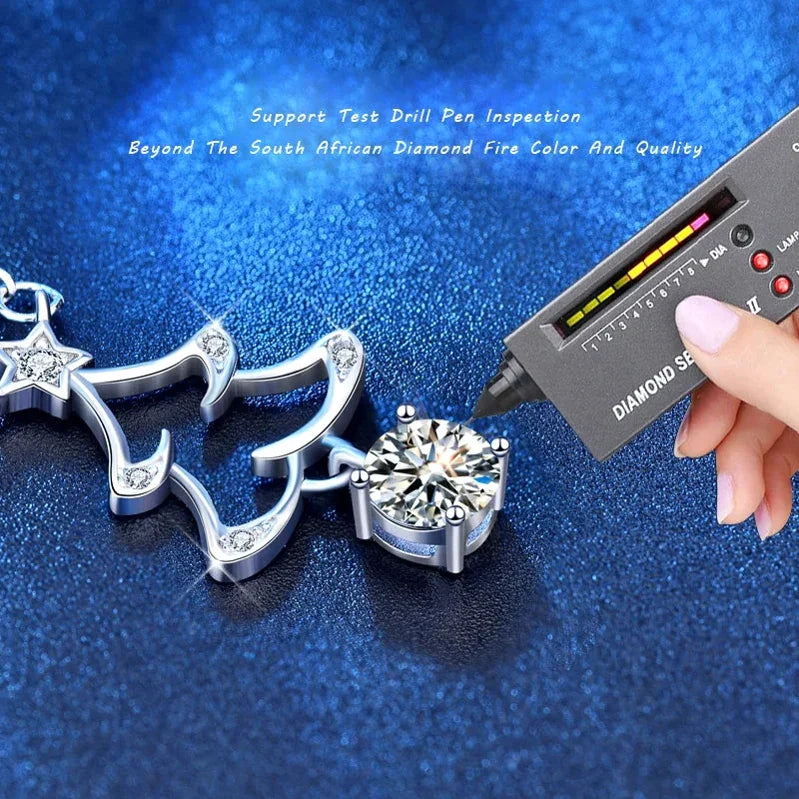 Christmas Tree Moissanite Necklace