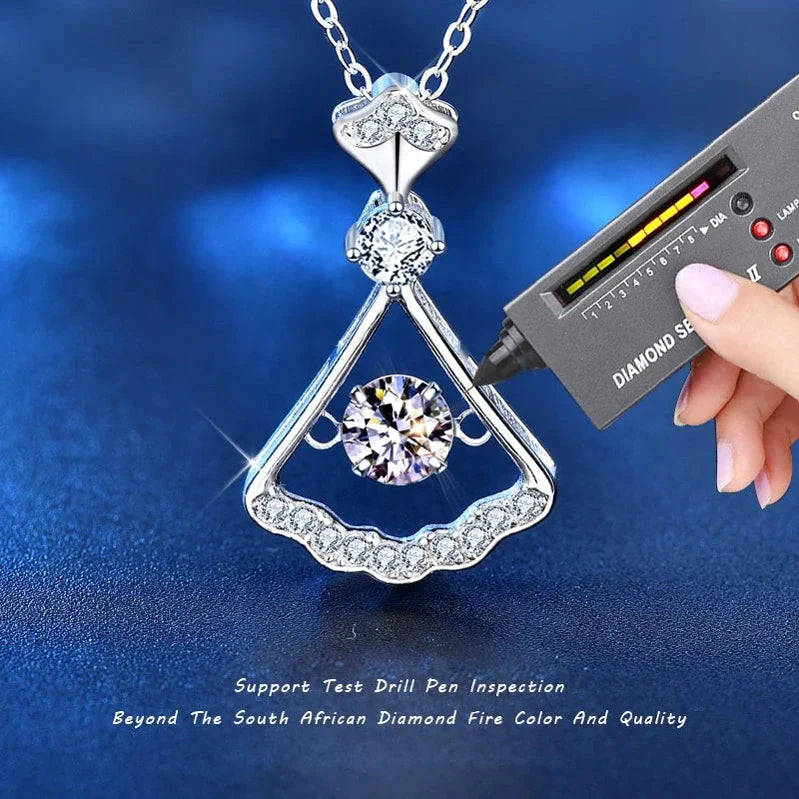 Moissanite Sterling Silver Necklace