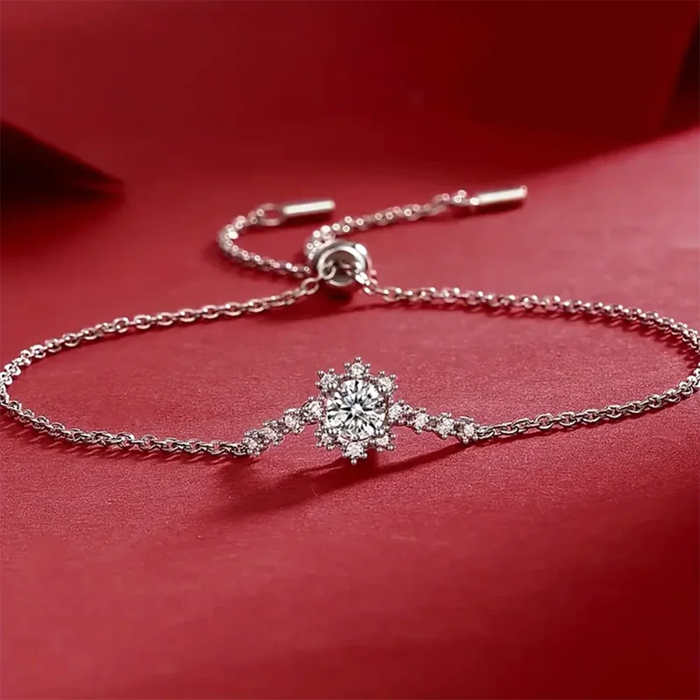 0.5ct Moissanite Adjustable Chain Bracelet