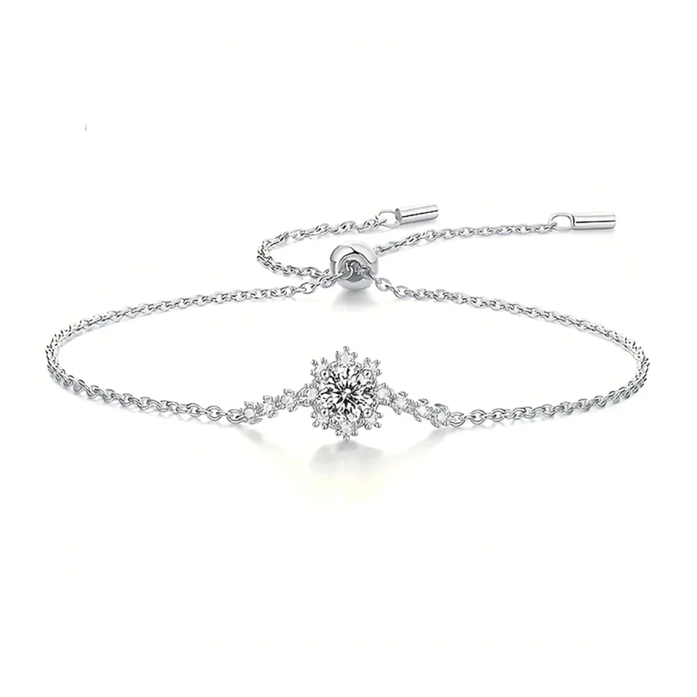 0.5ct Moissanite Adjustable Chain Bracelet