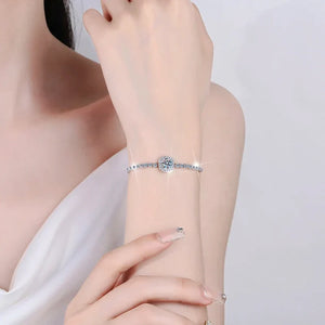 Husky Star Moissanite Silver Bracelet