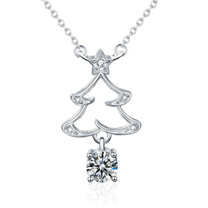 Christmas Tree Moissanite Necklace