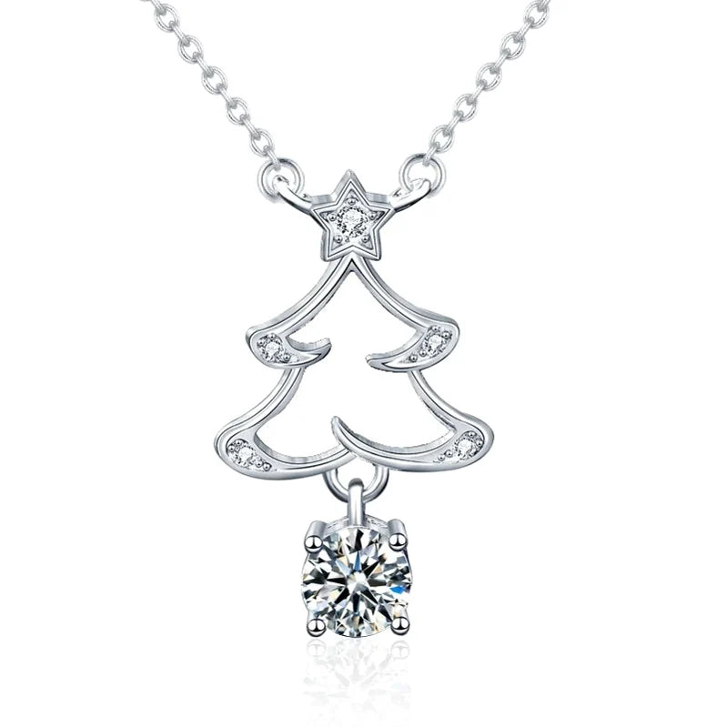 Christmas Tree Moissanite Necklace