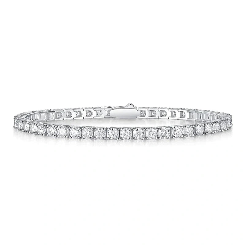 EWYA Moissanite Tennis Silver Bracele