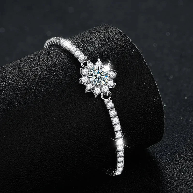 Luxury Moissanite Sunflower Bracele