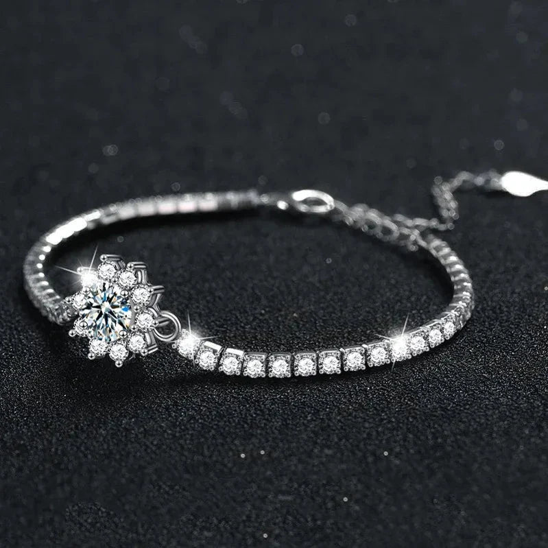 Luxury Moissanite Sunflower Bracele