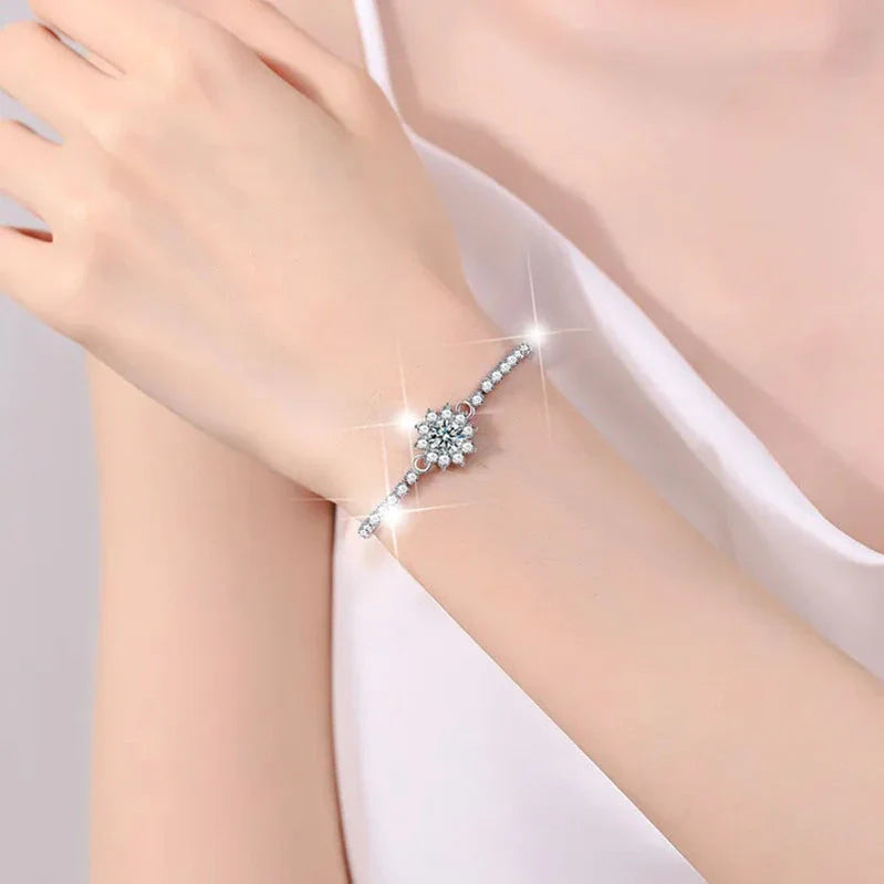 Luxury Moissanite Sunflower Bracele
