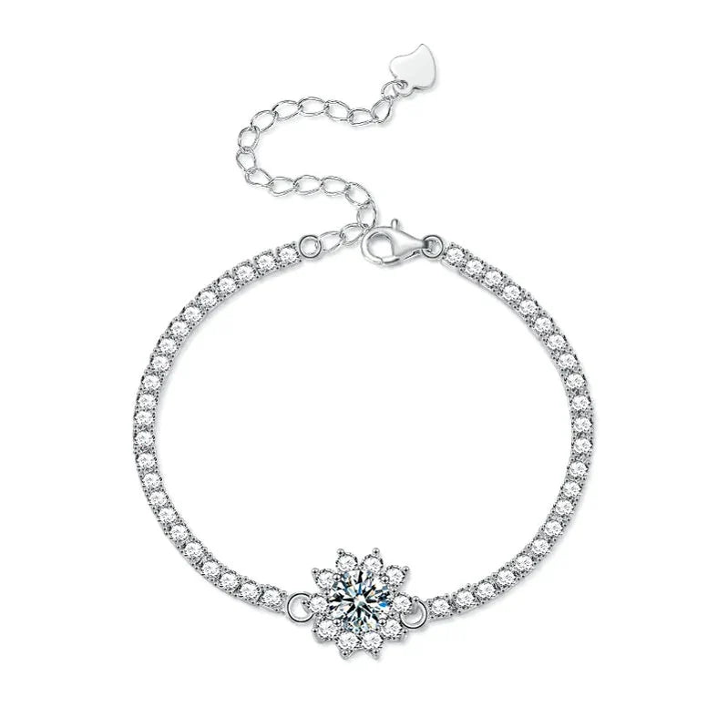 Luxury Moissanite Sunflower Bracele