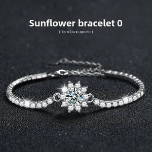 Luxury Moissanite Sunflower Bracele