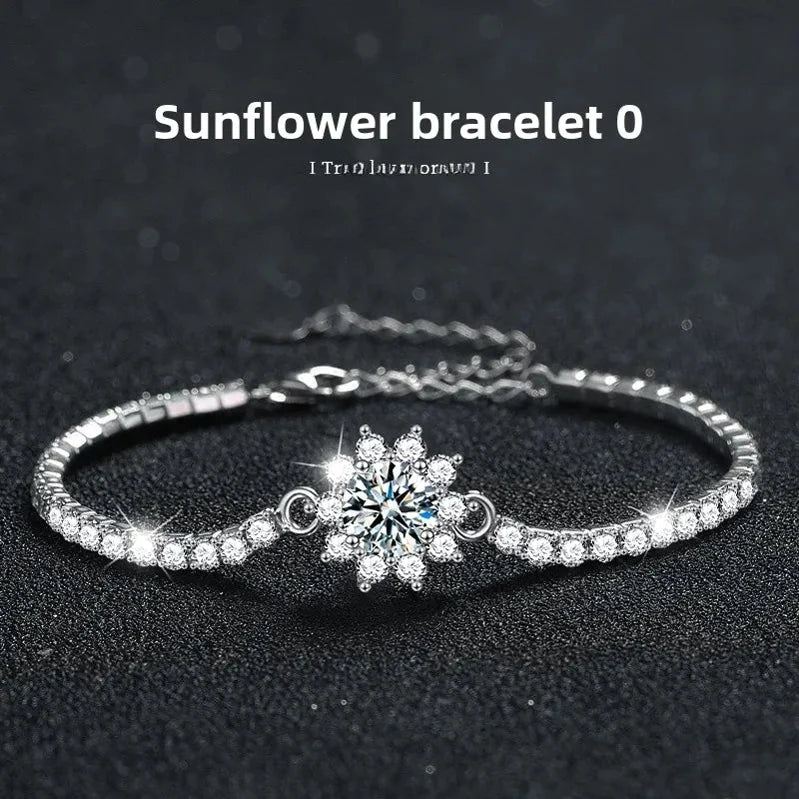 Luxury Moissanite Sunflower Bracele