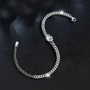 Moissanite Bubble Silver Bracelet